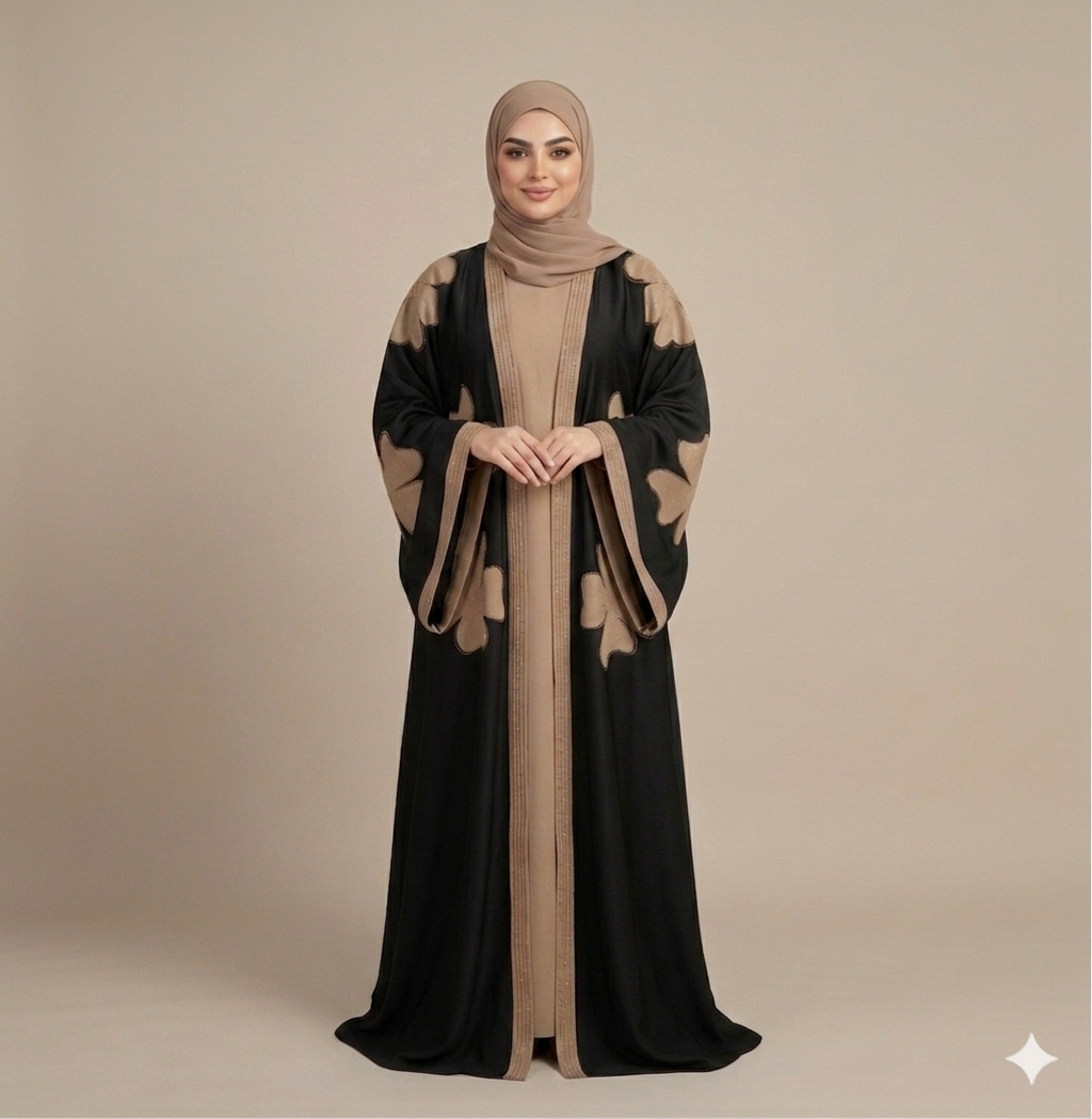 Petal Shadows Abaya