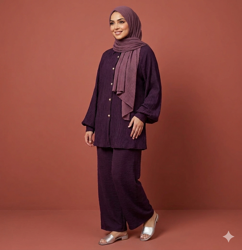 Lavender Pleat set