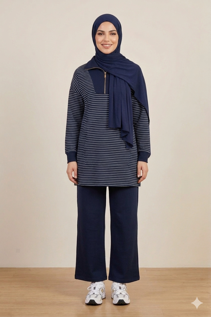 Navy-Blue Lines set