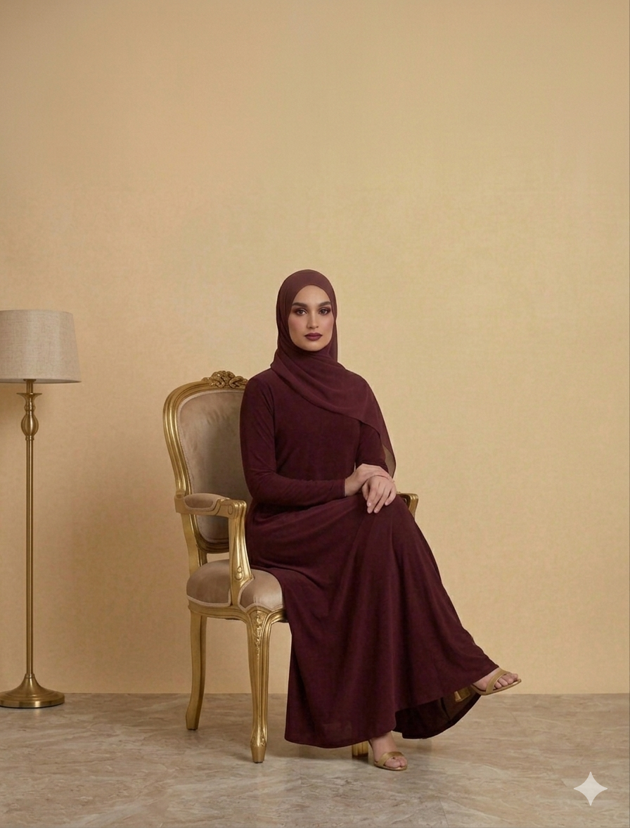 Burgundy Basic dress