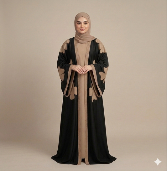Petal Shadows Abaya