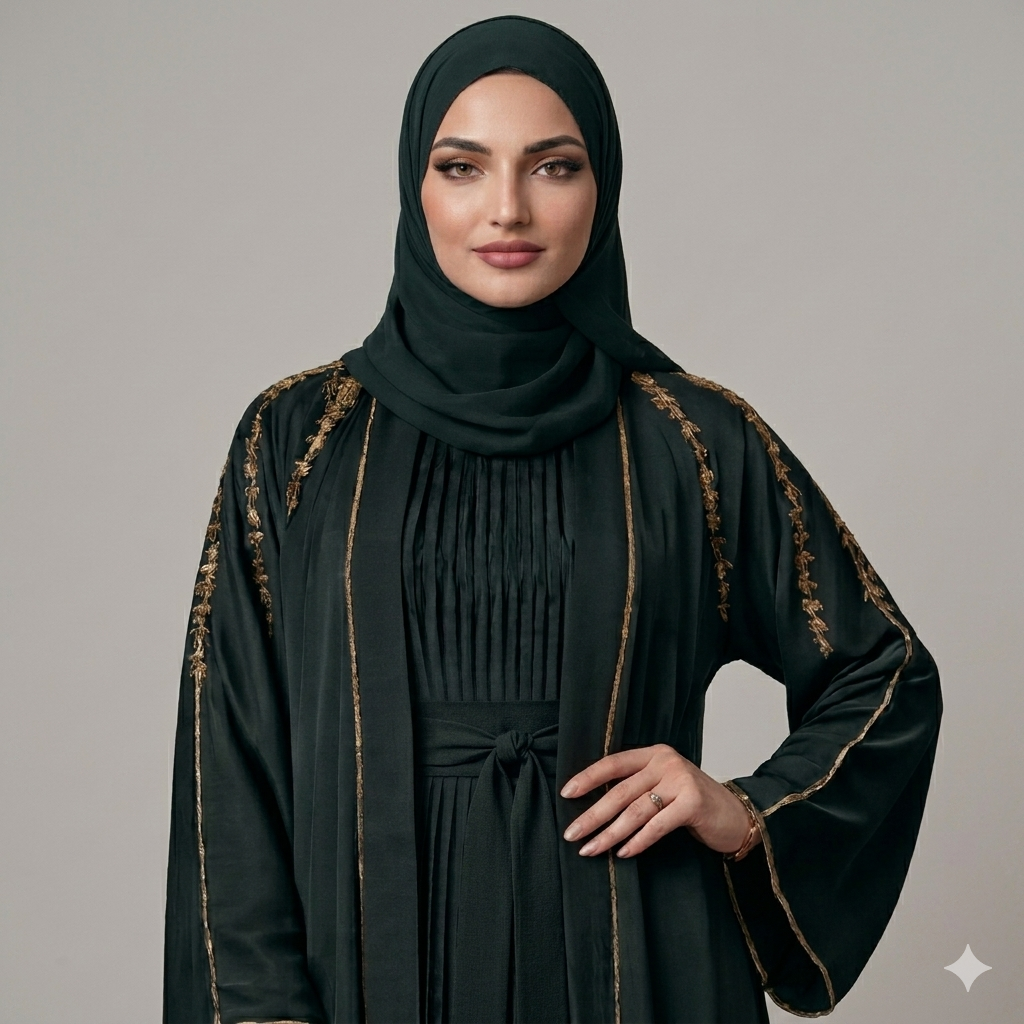 Al-Zaina Emerald Jewel abaya