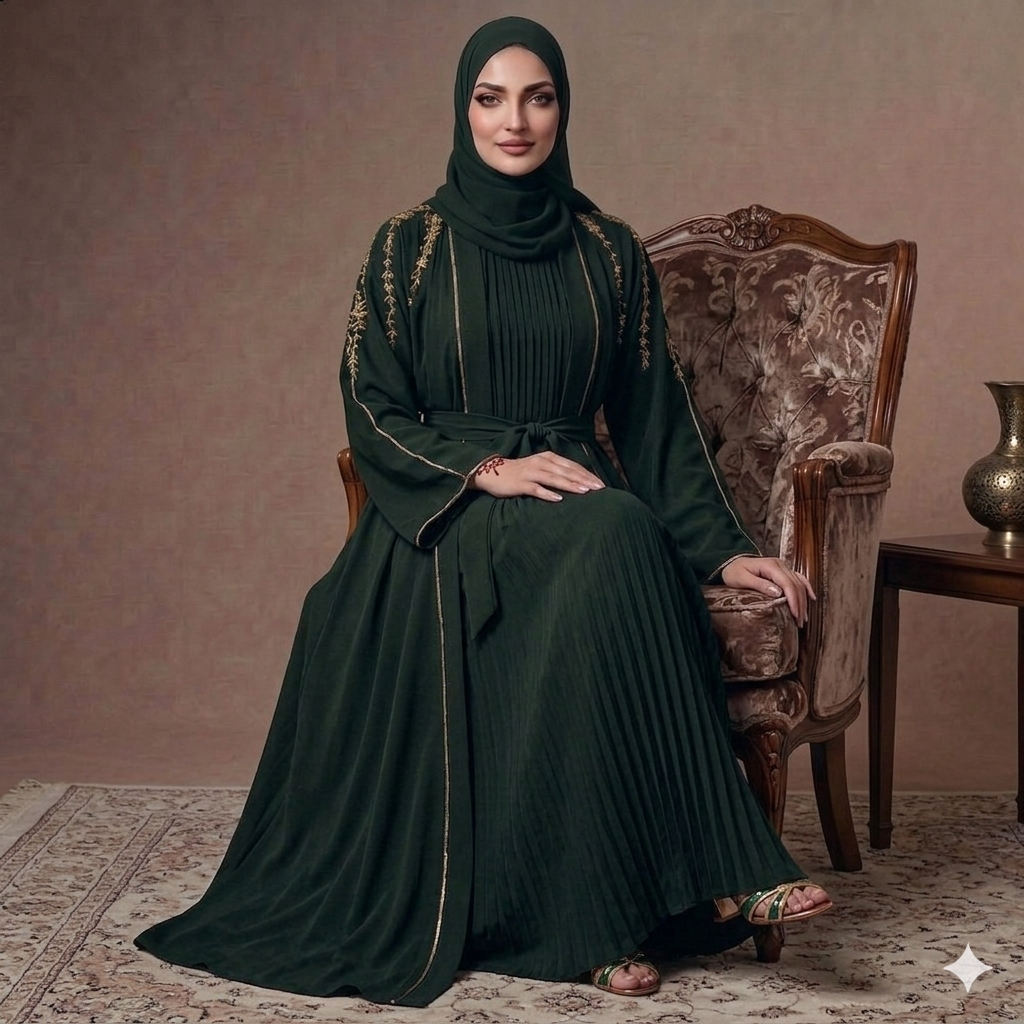 Al-Zaina Emerald Jewel abaya