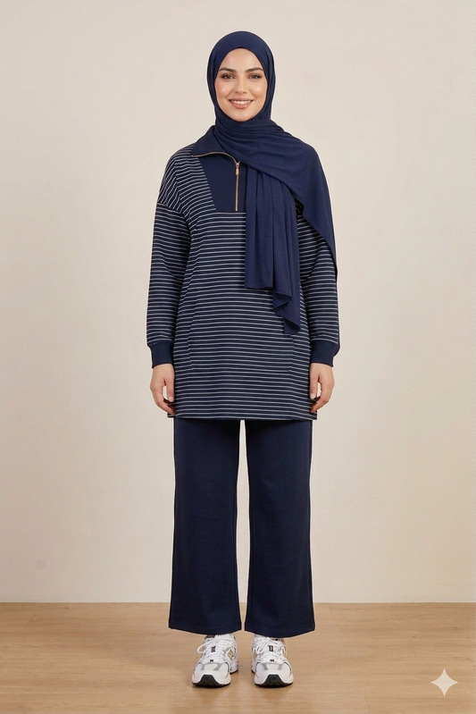 Navy-Blue Lines set