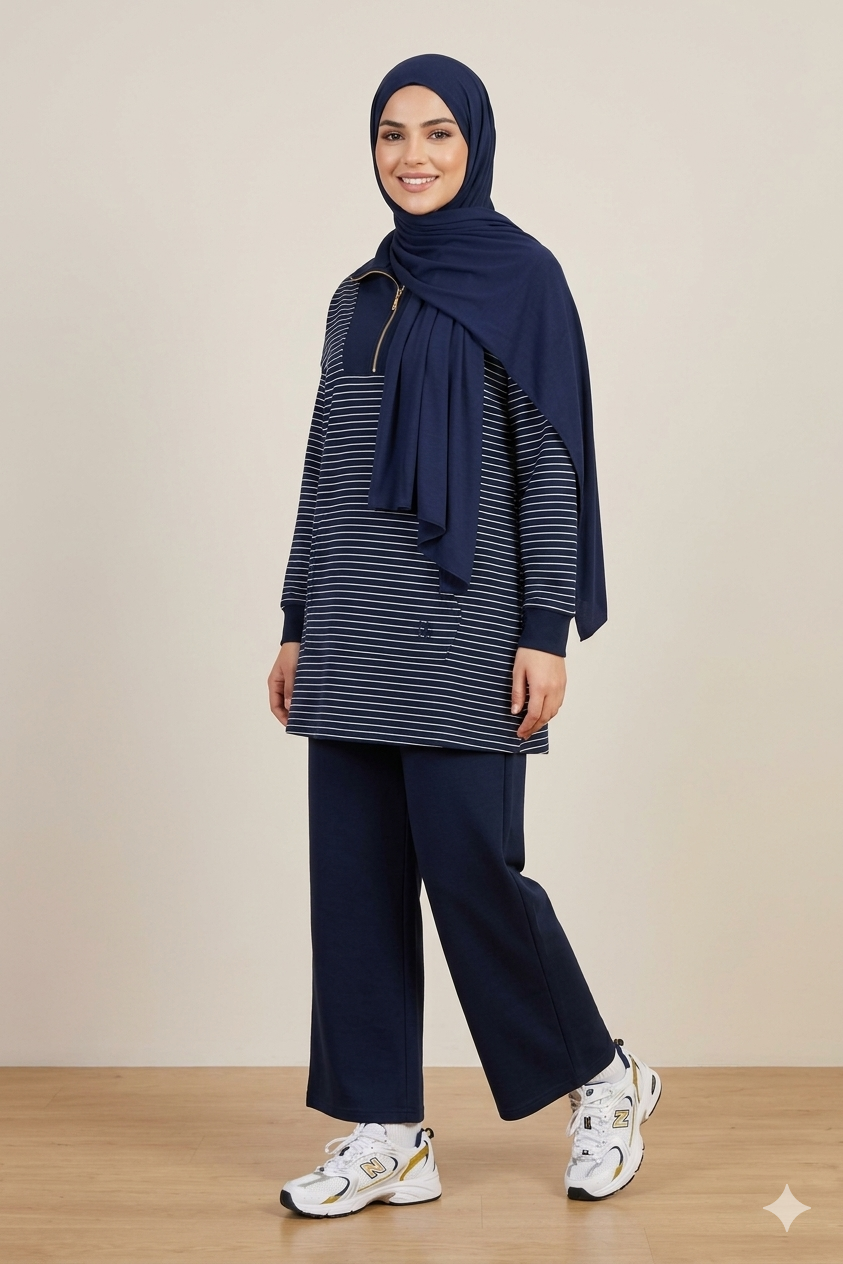 Navy-Blue Lines set