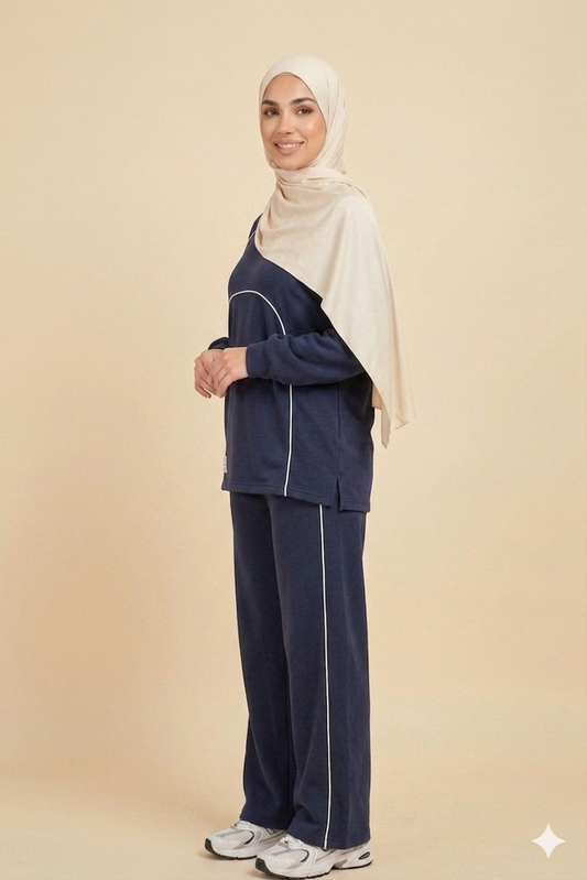 Navy-Blue Pure Elegance Tracksuit